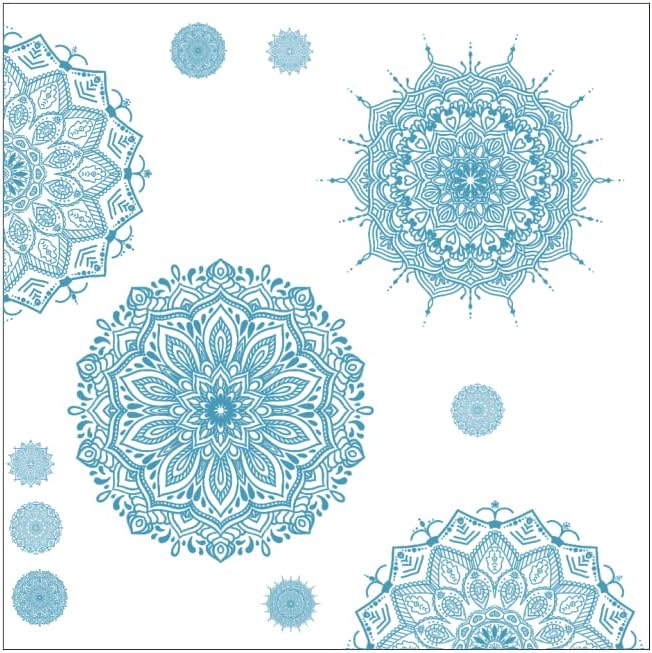 Blue Mandala Wall Stickers Mandala Decals for Window Modern Wall Art Mural | Headboard vinyl decoration, lotus peel and stick, removable, self adhesive, for bedroom living room yoga room home gym decor - Image 9