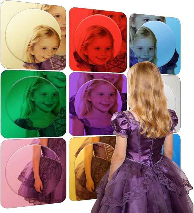 Sensory Bubble Wall Mirror, Interactive Shatterproof Acrylic Bubble Mirror, Wall-Mounted Sensory Space Calming Decor for Therapy & Wellness Areas - Dual Visual & Tactile Stimulation (9, Multicolor) by CEUQIESO