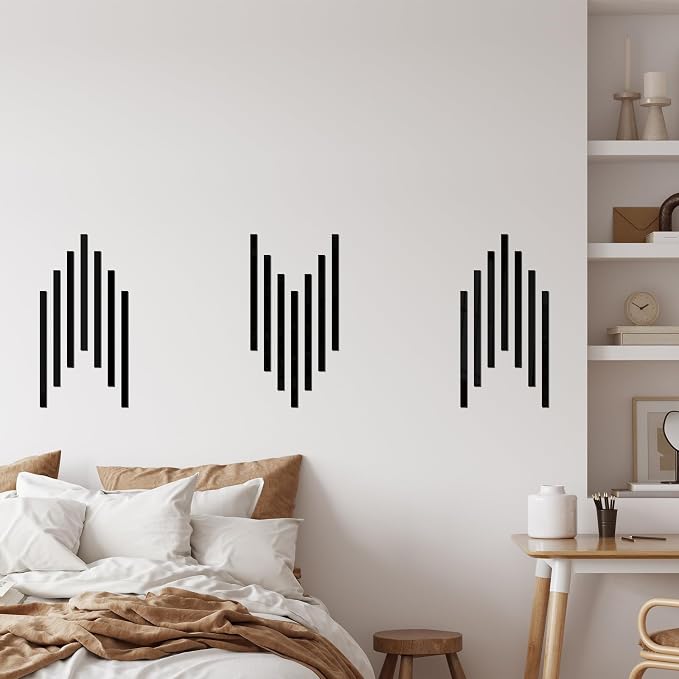 20-Piece Peel-and-Stick Acrylic Mirror Wall Trim (Black) - Image 8