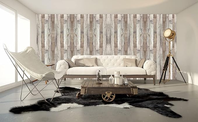 Vintage Wood Wallpaper 17.3"× 200" Wood Peel and Stick Walpaper Contact Paper Self Adhesive Vinyl Shelf Home Wood Panel Wall Paper Covering Film - Image 7