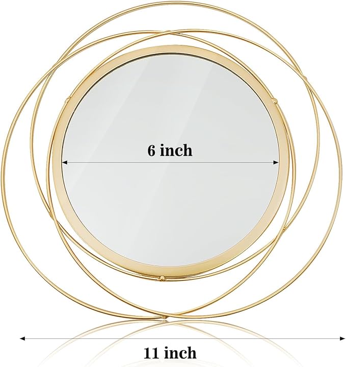 2 Set Circle Mirrors for Wall Decor Living Room Bedroom Entryway - Image 6