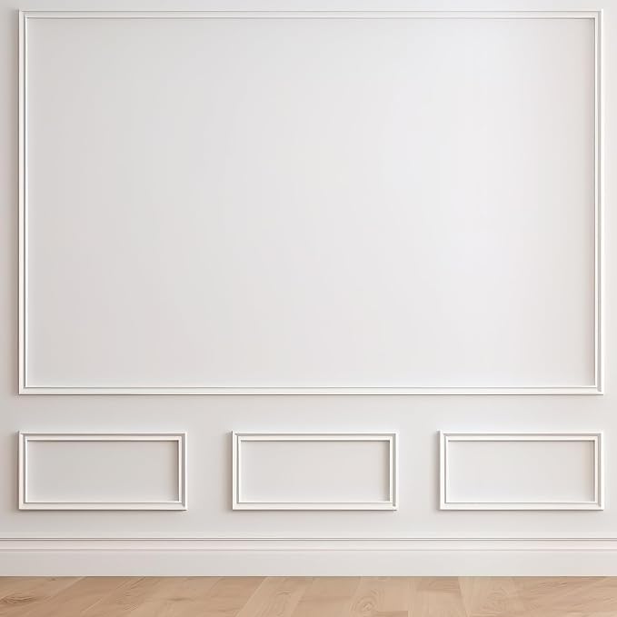 Colingmill Accent Wall Molding Kit Premade Panel,3set,12x24in | Wainscoting Panels, Peel and Stick, Wall Moulding, 3D, White, Pre Cut Picture Frame Trim, for Walls Home Decoration - Image 6