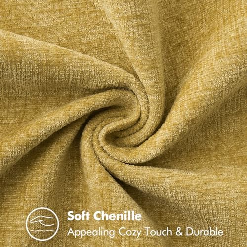MIULEE Decorative Couch Throw Pillow Covers 20x20 Inch Mustard Yellow - Image 4