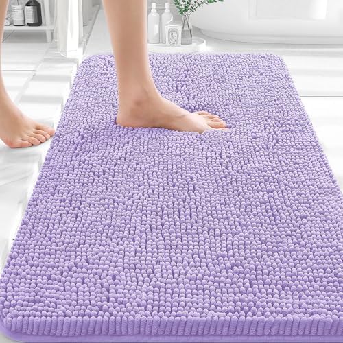 OLANLY Bathroom Rugs 35x24, Extra Soft Absorbent Chenille Bath Rugs by OLANLY