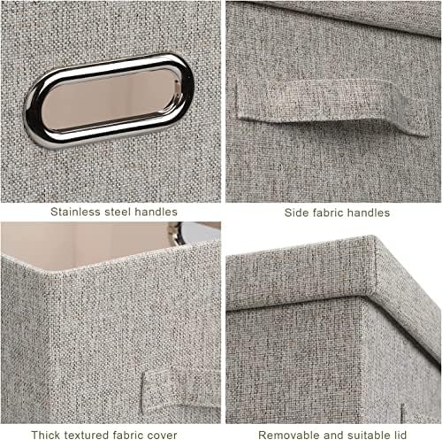 Storage Bins with Lids Fabric Closet Organizers Cubes Office Organization - Image 5