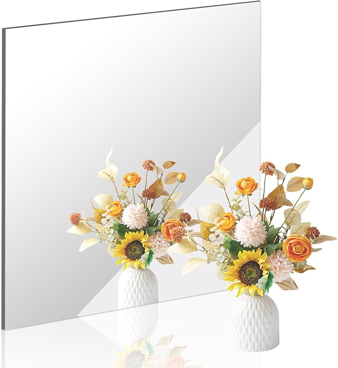 18x18 in Acrylic Mirror Sheet for Wall, 2.5mm Plastic Wall Mirror by DARENYI