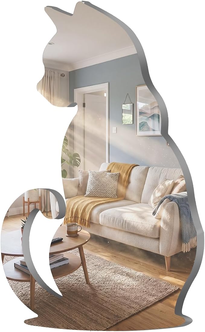 Cat Mirror for Wall Acrylic Non-Glass Unbreakable, Classic by Unknown