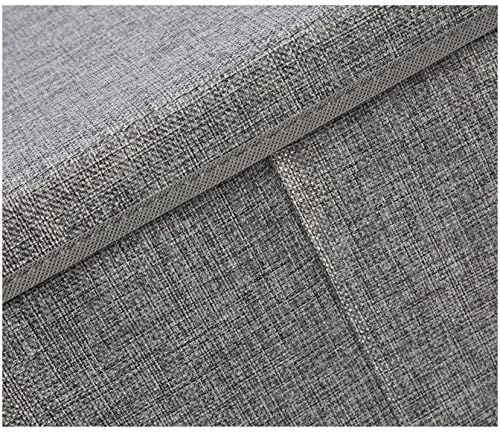 Amazon Basics Foldable Burlap Cloth Cube Storage Bins with Lid, Collapsible Organizing Containers, Stackable and Sturdy, Gray, (Pack of 10) - Image 4