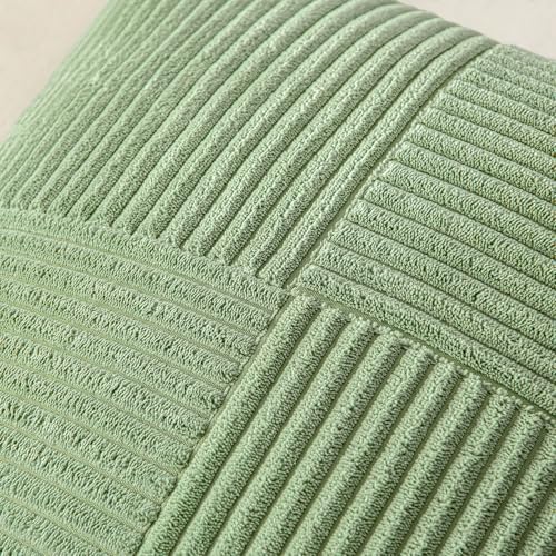 MIULEE Sage Green Decorative Lumbar Throw Pillow Covers 12x20 Inch 2 Pack - Image 2