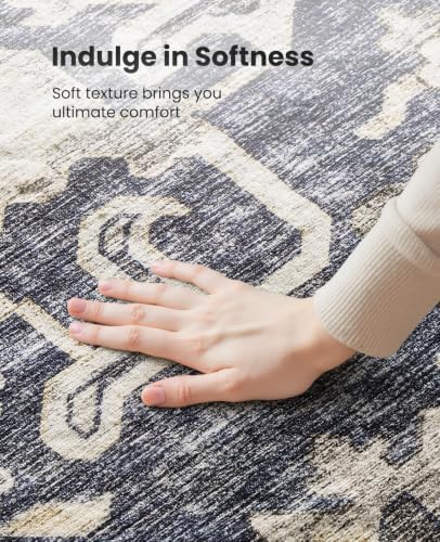 AMADA HOMEFURNISHING 9x12 Washable Area Rug, Low-Profile Large Area Rug with Non-Slip Backing & Durable Edge Binding, Vintage Large Rugs for Living Room, Bedroom & Dining Room - Image 6