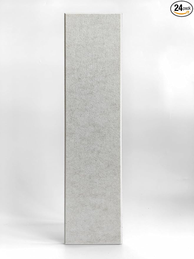 Shiplap Felt Wall Panels for Interior Wall Decor, Accent Wall Paneling for Bedroom Living Room & Office, Peel and Stick, Sound Absorbing – 24 Pack Felt Tiles with Adhesive – Ivory by DesignerManufacturerofInnovativeBulletinBoardSolutionsforHomeOffice