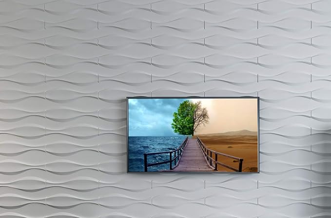 Art3d 19.7" x 19.7" (Pack of 12) Wall Panel Wave, White - Image 2