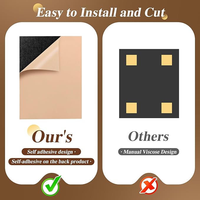 16" x 12" Acoustic Panels 12 Pack, Self-Adhesive 3D Wall Tile Walnut | Polyester Panels for Sound Absorption, Covers 16 Sq Ft, Odor-free, Harmless to Breathe & Touch, Reduce Noise and Echo, Walnut - Image 5