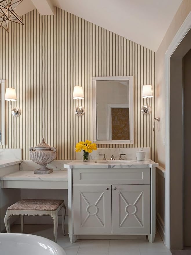 myforHD Wallpaper Peel and Stick Wood Grating Stripe Self-Adhesive Wallpaper Faux Wood Contact Paper Wood Slats Self Adhesive Wall Paper PVC Vinyl Film Removable Waterproof (Wood C, 17.3" x 393") - Image 7