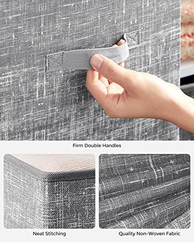 SONGMICS Storage Cubes, Set of 6, 11.8-Inch Foldable Closet Organizers - Image 5
