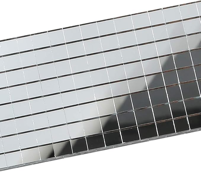 PP OPOUNT 9440 PCS Self Adhesive Mirror Mosaics Sheets, 5 x 5 mm Silver Mirrors Mosaic Square Glass for Craft,Home Decorations - Image 5