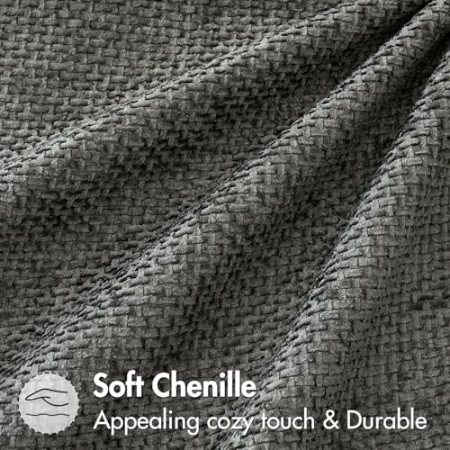 MIULEE Decorative Couch Throw Pillow Covers 20x20 Inch Dark Gray 2 Pack - Image 6