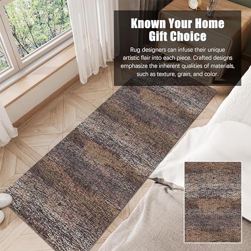 RUGSURE Washable Area Rug - 1/6 Thick - Stain & Water Resistant Non-Slip - Resistant Rug for Living Room, Bedroom, Nursery, Pet & Child Friendly, Vintage Charm Area Rugs (Rust, 2'6'' x 8') - Image 3