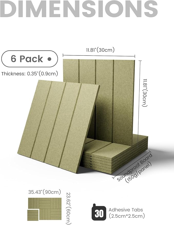 Fluxynara 36" x 24" Large Felt Bulletin Board, Olive Green | 6 Pack Cork Board Alternative with 30 Safe Adhesive Tabs, Felt Pin Boards for Wall Decor, Home, Office, Classroom, Dorm - Image 2