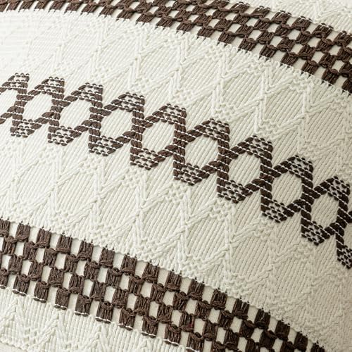 MIULEE Set of 2 Dark Brown Boho Decorative Lumbar Pillow Covers 12x20 Inch - Image 4