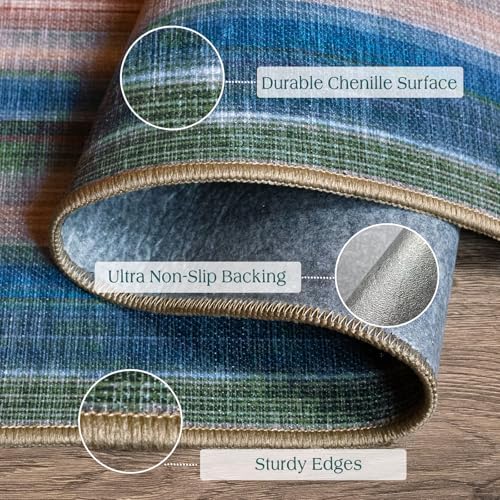 3x5 Ombre Entry Rug - Washable Indoor Outdoor Mats for Front Door - Image 2