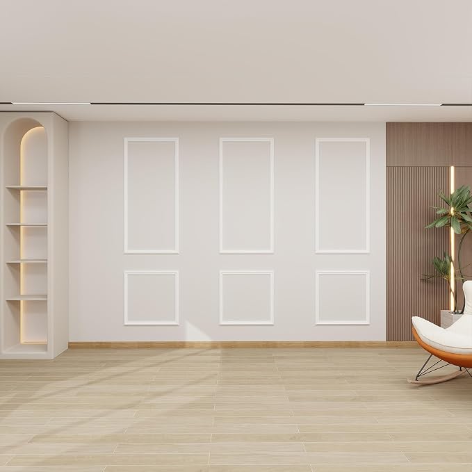 Peel and Stick Wall Molding Kit, Accent Wall Panels for Interior Wall Decor with Double-Sided Tape, 3 Set Pre-Cut PS Wainscoting Panels (54 * 24 in) - Image 6