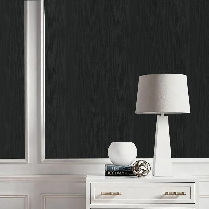 Arthome Peel and Stick Contact Paper Black Wood Wallpaper Self-Adhesive & Removable Vinyl Wall Paper for Countertop Furniture Kitchen, Easy to Clean, (33" x 120") - Image 3