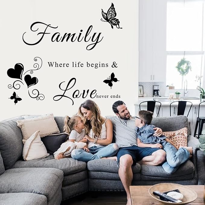 Family Letter Quotes Wall Stickers - Removable Vases & Murals for Living Room, Bedroom, Sofa Backdrop & TV Wall - Image 6