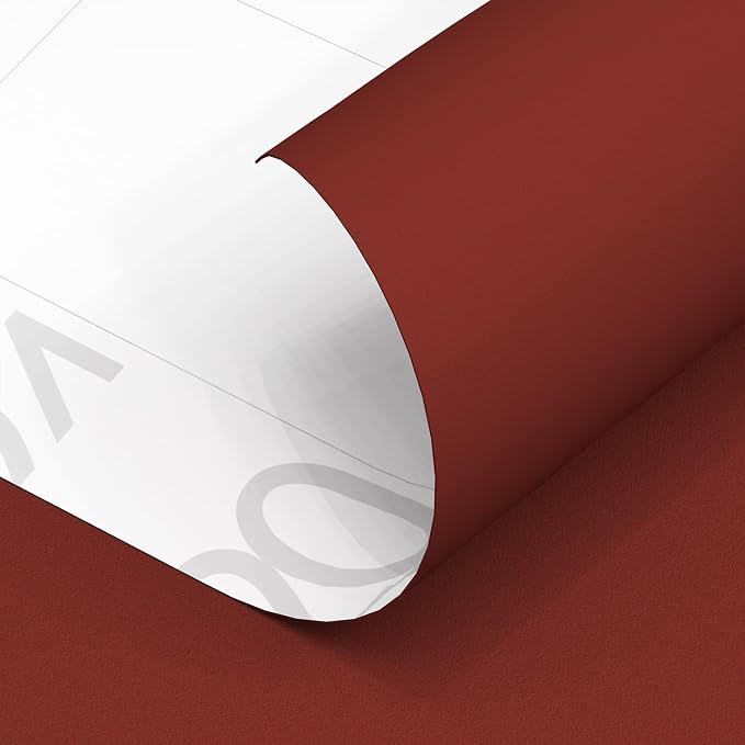 Yancorp 16"x394" Matte Red Contact Papaer Peel and Stick Wallpaper Vinyl Wrap Countertop Wallpapers Waterproof for Cabinets Drawers Bedroom Kitchen Self-Adhesive Wallpaper - Image 7