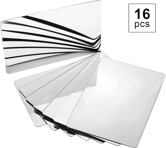 Marsui 16 Pcs Plastic Mirror Tiles 4x6 Inch Shatter Proof Craft Mirrors - Image 5