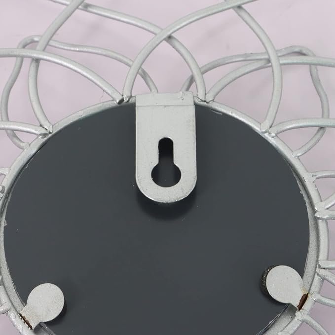 Silver Mirrors Wall Decor, Metal Sunburst Mirror Wall Art Decor Mirror - Image 9
