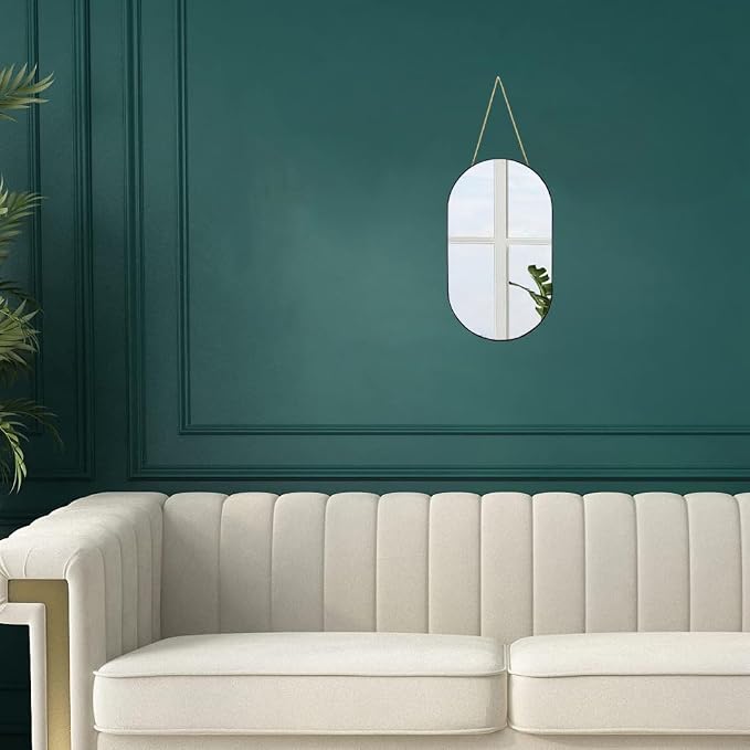 YCHMIR Oval Wall Mirror, Gold, Oval Shape - Image 3