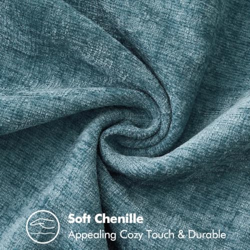 MIULEE Decorative Euro Sham Pillow Covers 24x24 Inch Smoke Blue 2 Pack - Image 3