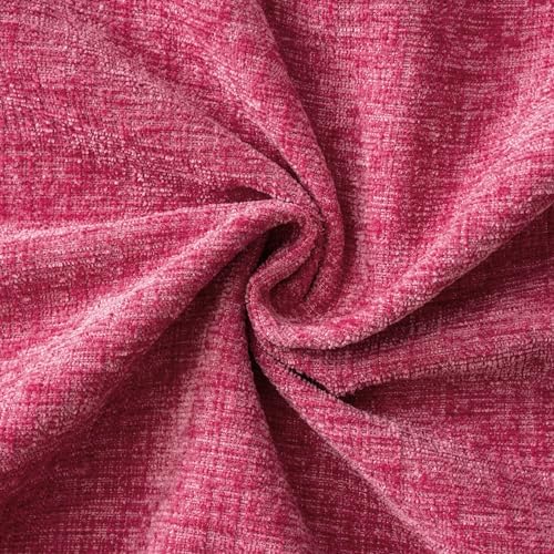 MIULEE Soft Chenille Lumbar Throw Pillow Covers Hot Pink 12x20 Pack of 2 - Image 2