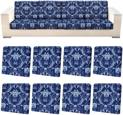 8Pcs Patio Cushion Covers Stretch Outdoor Furniture Protector Slipcovers by pickyNproud