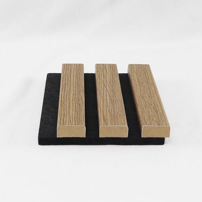 Wood Slat Acoustic Panels, 4.7"x5.9" 3D Wall Panels, Modern Fluted Sound Absorbing Wall Panels for Interior Wall Decor,Office,Home,Theater,Studio,Walnut Sample - Image 4