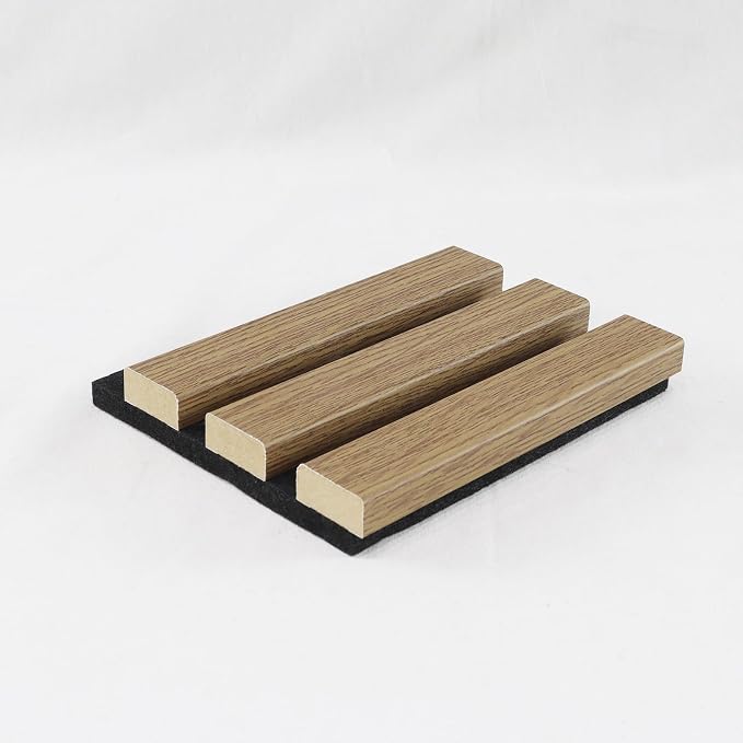 Wood Slat Acoustic Panels, 4.7"x5.9" 3D Wall Panels, Modern Fluted Sound Absorbing Wall Panels for Interior Wall Decor,Office,Home,Theater,Studio,Walnut Sample - Image 5
