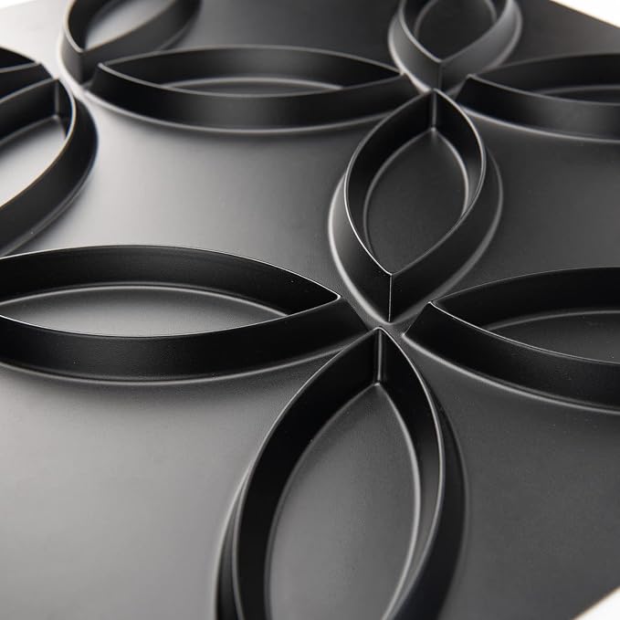 Art3d PVC 3D Wall Panel Interlocked Circles, Cover 32 Sq.ft, Matt Black | Waterproof, Scratch Resistant, Wipeable, Anti-Sag, Wall & Ceiling Decor Panels, Ideal for Home, Commercial Spaces - Image 8