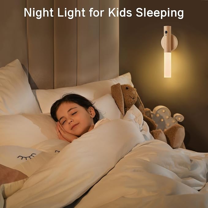 Montford Battery Operated Wall Sconces, Motion Sensor Night Light Magnetic Wall Light Rechargeable Wall Sconce, Peel and Stick Sconce Lights for Bedside Stair Hallway - Image 4