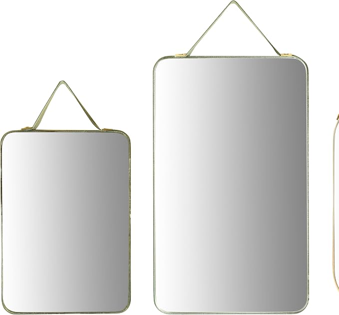 Creative Co-Op Various Velvet Edged Wall Mirrors, Multicolor, Set of 6 - Image 4
