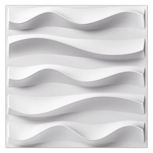 Art3dwallpanels 3D Wall Panels, 33 Pack, White PVC | 3D PVC Wall Tiles for Interior Wall Decor, Waterproof, Modern, Easy DIY for Residential and Commercial by Art3dwallpanels