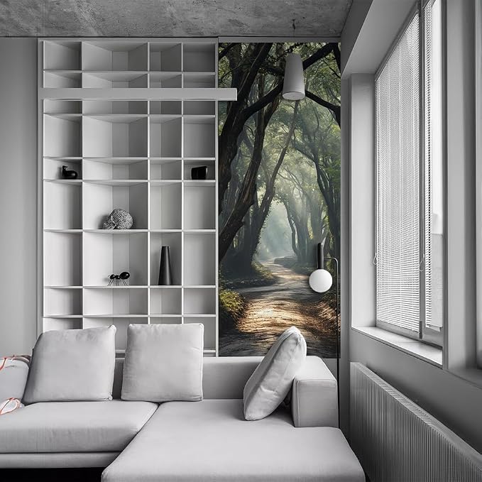 REDAMANCY Nature Tree Shadow Forest Peel and Stick Wall Stickers 3D Vinyl Mural Decals Modern Wallpaper Self-Adhesive, Waterproof, Removable Decor for Kitchen, Living Room, Bedroom - Image 6
