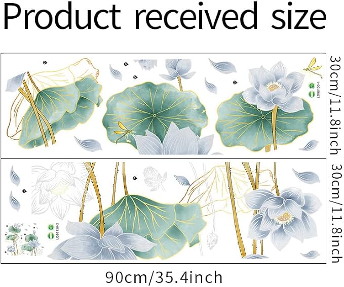 3D Wall Stickers Blue Lotus Floral Wall Art Decal Decor for Bedroom Living Room Offices Home Decoration - Image 3