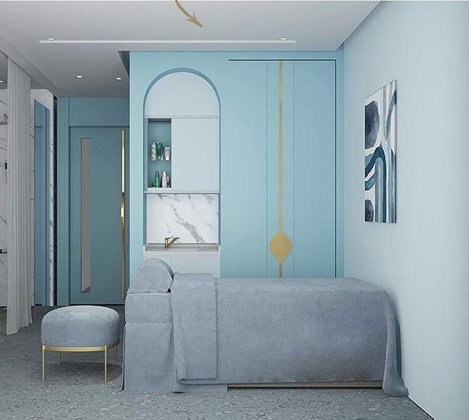 Yasinet 17.71" X 118" Blue Teal Wallpaper Teal Peel and Stick Wallpaper Solid Color Contact Paper Modern Self-Adhesive Waterproof Wall Paper for Wall Decorative Cabinets countertop Shelf Liner Vinyl - Image 8