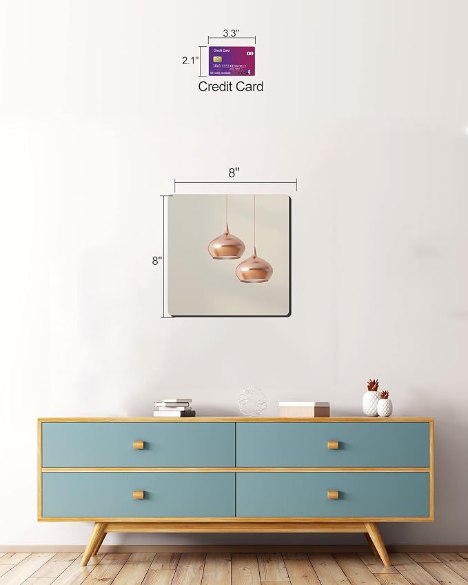 Unbreakable Plexiglass Acrylic Mirror for Kids, 1 PCS 8 x 8 inch, Shatterproof Safe Mirror for Wall, Used for Hand Makeup Mirrors, Hang Mirro, Bedroom Door Mirro, Shaving Mirrors, Workout Mirro - Image 5