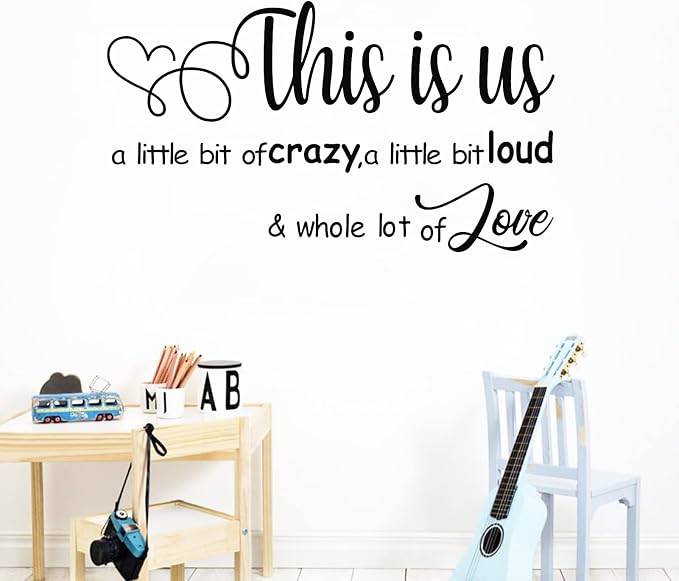 Wall Stickers, Family Letter Quote Water, Proof Home Decor Wall Sticker, Removable Vinyl Decal Art Mural for Living Room Bedroom-This is Us - Image 5