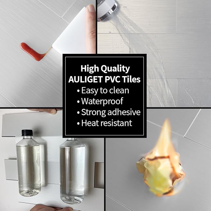 AULIGET 2-Piece Stainless Steel Look Peel and Stick Backsplash Tile, 6" x 12" Silver Aluminum Stick on Tiles for Backsplash Kitchen (Non-Magnetic) - Image 6