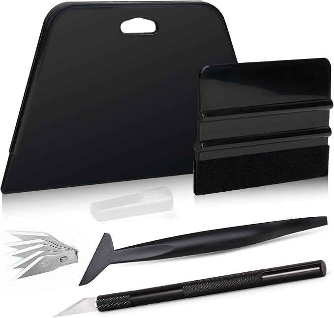 NEWISHTOOL Wallpaper Smoothing Tool Kit, Vinyl Film Wallpaper Tools | Peel and Stick Contact Paper Application Kit, Big Smoothing Squeegee, Felt Scraper, Edge Tucking Stick, Craft Knife & Blades - Image 7