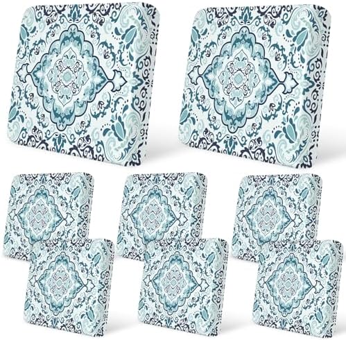 8Pcs Patio Cushion Covers Stretch Outdoor Furniture Protector Slipcovers by pickyNproud