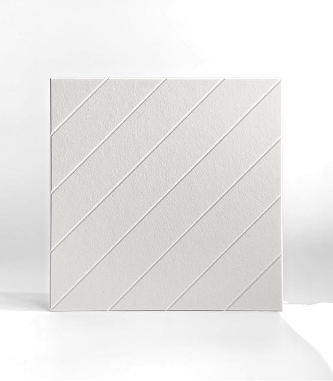 21.65" Large Square Acoustic Panels 4-Pack - Sound Absorbing Wall Panels, Noise Reducing Soundproof Decorative Felt Tiles for Home Office, Studio, Living Room - White - Image 4